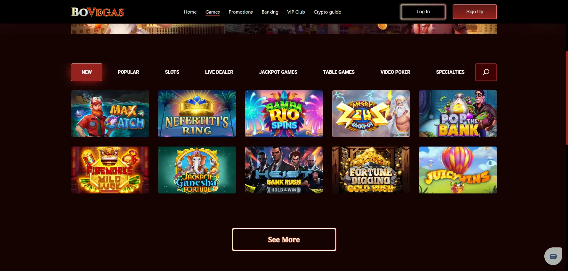 Bovegas casino slot games collection — hundreds of titles available