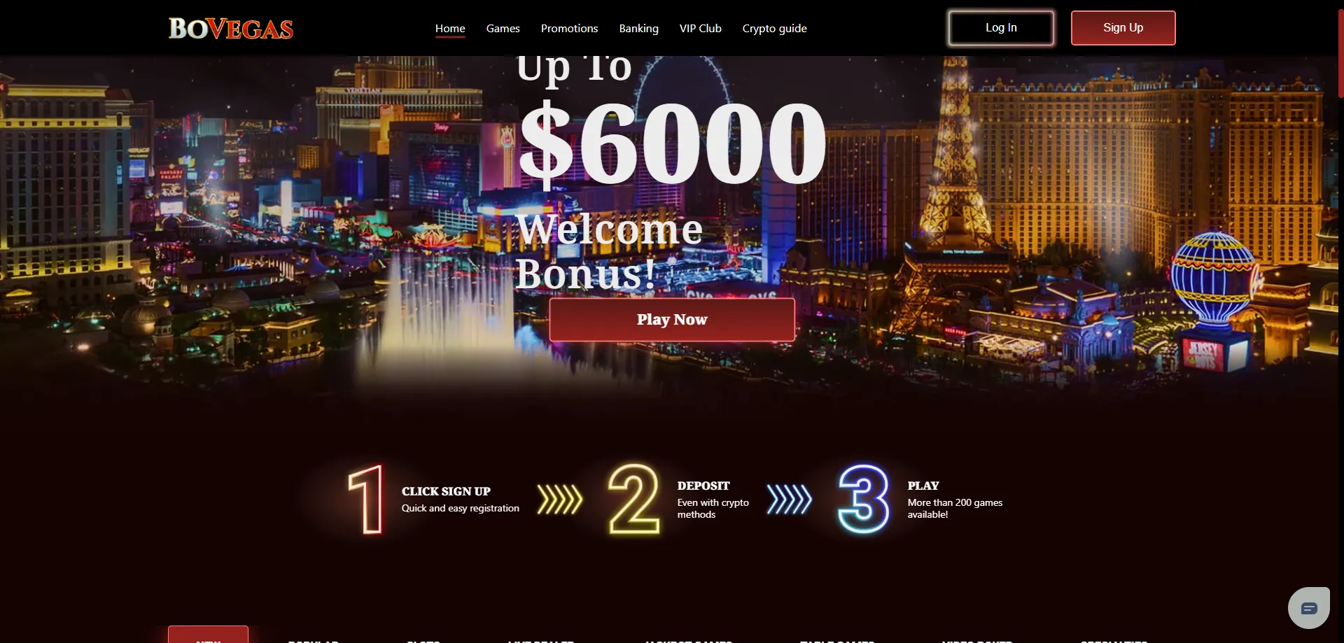 Bovegas casino full game lobby — slots and table games overview
